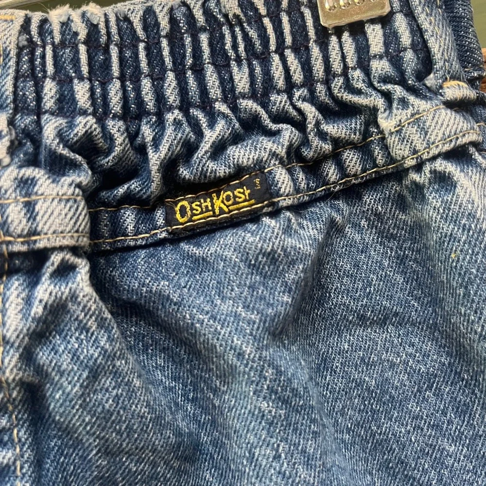 Vintage OshKosh Bgosh Girls Denim Skirt 4T Medium Wash Made in USA Pleated 90s